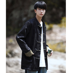 2024秋冬风男装盘扣复古中式唐装汉服夹克外套C229/Y764/P100图片