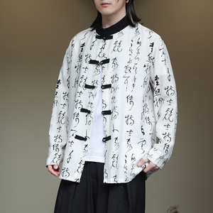 2024春夏风男装复古中式唐装汉服盘扣衬衫衬衣C229-Y999-P75图片