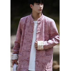 2024秋冬风男装鹿皮绒中式唐装汉服夹克外套C229/Y718/P105图片