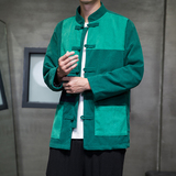 2023秋冬风风男装灯芯绒拼接中式唐装汉服外套C229/Y752/P95，男装夹克，电商C229