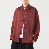 2024秋冬风男装冰丝唐装汉服盘扣长袖衬衫衬衣C229/Y795/P85，男装衬衫，电商C229
