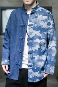2023春夏新款风男装牛仔夹克外套唐装汉服大码C229/Y725/P90图片