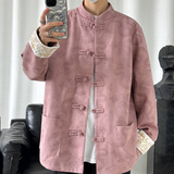 2024春夏风男装鹿皮绒提花唐装汉服夹克外套C229/Y718/P105，男装夹克，电商C229