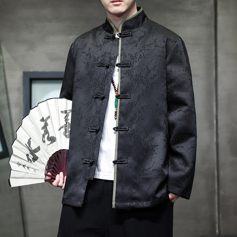 2025秋冬风男装唐装汉服提花夹克外套大码宽松C229-Y992-P100,男装衬衫,电商C229