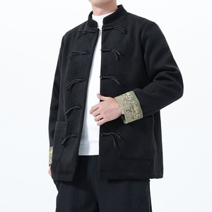2025秋冬风男装毛呢唐装汉服夹克外套大码C229-Y1130-P130图片