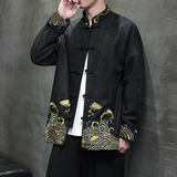 2025秋冬风男装刺绣唐装汉服夹克外套大码C229/Y1062/P125，男装夹克，电商C229