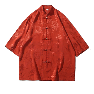 2024春夏风男装中式唐装汉服短五分袖衬衫衬衣C229-Y905-P70图片