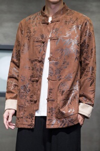 2024秋冬风男装印花提花中式唐装汉服夹克外套C229/Y757/P105图片