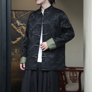2024夏季风男装提花唐装汉服夹克外套C229-提花夹克组合-P100图片