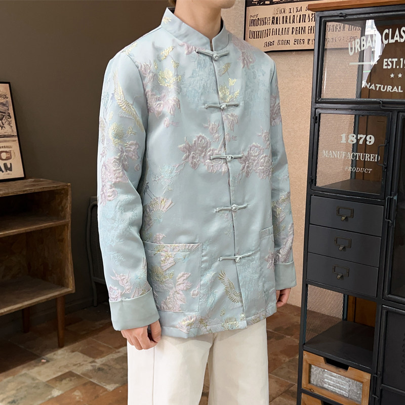 2025秋冬提花唐装汉服夹克大码中式宽松外套大码C229-Y1053-P120,男装夹克,电商C229