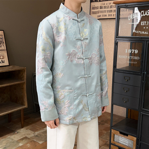 2025秋冬提花唐装汉服夹克大码中式宽松外套大码C229-Y1053-P120图片