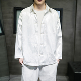 2023春夏新款风男装冰丝唐装长袖衬衫外套大码C229/Y650/P60，男装衬衫，电商C229