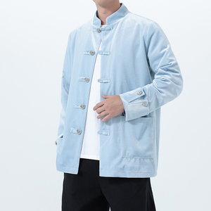 2025秋冬风男装丽丝绒唐装汉服夹克外套大码C229-Y1121-P120图片