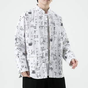 2024春夏风男装棉麻亚麻唐装汉服夹克外套大码C229/Y721/P85图片