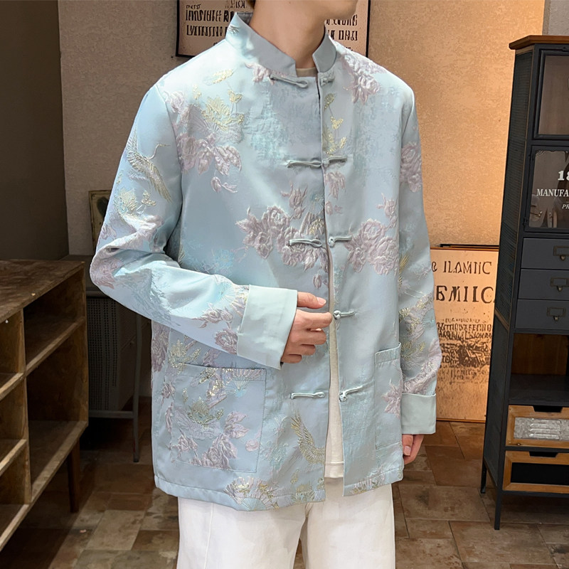 2025秋冬提花唐装汉服夹克大码中式宽松外套大码C229-Y1053-P120,男装夹克,电商C229