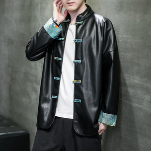 2024秋风男装皮衣夹克外套盘扣复古唐装汉服C229/Y711/P105图片