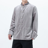 2025秋冬风男装丽丝绒唐装汉服夹克外套大码C229-Y1121-P120，男装夹克，电商C229