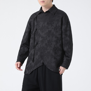 2024春夏风男装中式提花唐装汉服长袖衬衫衬衣C229-Y1012-P80图片