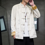 2024秋冬风男装鹿皮绒中式唐装汉服盘口外套C229/Y763/P105，男装夹克，电商C229