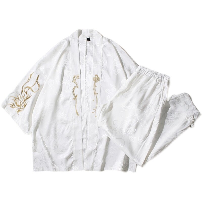 2023夏季风男装冰丝唐装汉服冰丝套装两件套C229/TZ3011/P90,男装休闲套装,电商C229