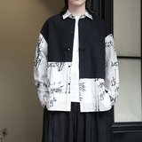 2024夏季风男装复古中式唐装汉服长袖衬衫衬衣C229-Y998-P75，男装衬衫，电商C229