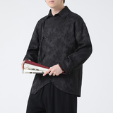 2024春夏风男装中式提花唐装汉服长袖衬衫衬衣C229-Y1012-P80，男装衬衫，电商C229