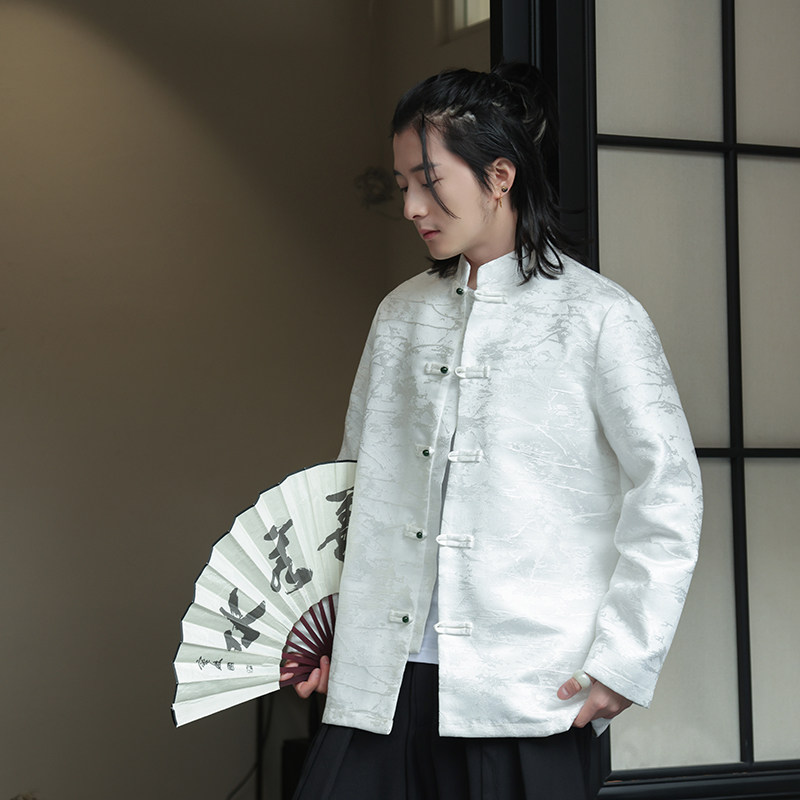 2025秋冬风男装大码中式唐装复古汉服夹克外套C229-Y991-P100,男装衬衫,电商C229