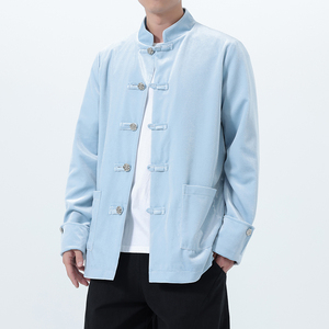 2025秋冬风男装丽丝绒唐装汉服夹克外套大码C229-Y1121-P120图片