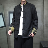 2025秋冬风男装刺绣唐装汉服夹克外套大码C229-Y1077-P120，男装夹克，电商C229