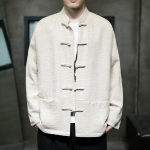 2023春夏风男装唐装汉服复古盘扣夹克外套大码C229/Y731/P90图片