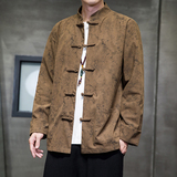 20234春风男装灯芯绒印花中式唐装汉服夹克外套C229/Y765/P100，男装夹克，电商C229