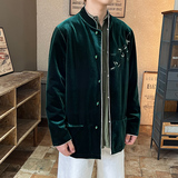 2025秋冬风男装丽丝绒唐装汉服夹克外套大码C229-Y1118-P115，男装夹克，电商C229