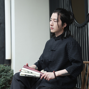 2024春夏新款风男装盘扣复古中式唐装汉服衬衫C229-Y906-P65图片