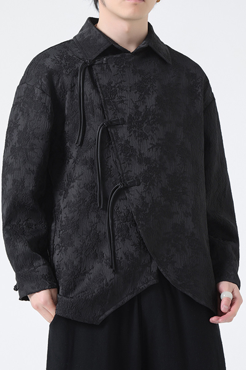 2024春夏风男装中式提花唐装汉服长袖衬衫衬衣C229-Y1012-P80,男装衬衫,电商C229