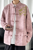 2024春风男装鹿皮绒复古中式唐装汉服夹克外套C229/Y756/P105，男装夹克，电商C229