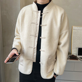 2023秋冬羊羔毛复古中式唐装汉服棉衣棉袄外套大码C229/Y919/P140，男装夹克，电商C229