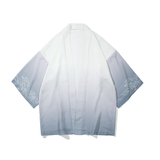 2024夏风男装冰丝渐变唐装汉服短袖五分袖风衣C229/Y609/P40，男装民族服装，电商C229