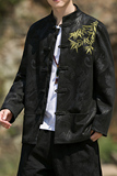 2024秋冬风男装鹿皮绒刺绣唐装汉服夹克外套C229/Y756/P105，男装夹克，电商C229