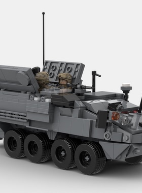 MOC-162170 M1252迫击炮运输装甲车模型 适用拼装积木玩具男
