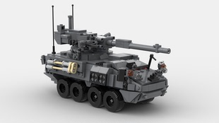 MOC积木军事 M1128装甲车模型 适用拼装益智积木玩具儿童男孩