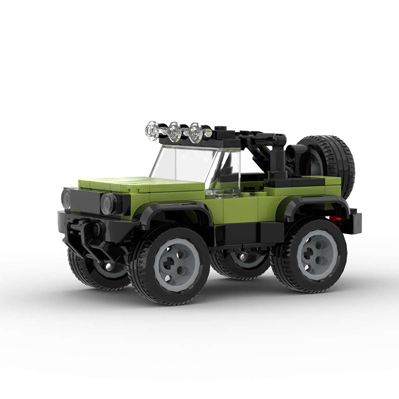 moc汽车模型系列兼容乐高积木 铃木吉姆尼敞篷版越野车拼装玩具