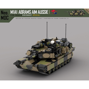 M1A1艾布拉姆斯坦克模型 MOC积木军事系列小颗粒拼装玩具男孩礼物