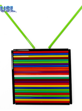 数学学具塑料小棒儿童玩具台湾游思乐USL六角计数棒10色数数100根