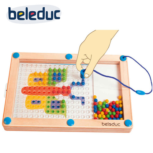beleduc创意逻辑游戏 磁性走珠磁笔运珠贝乐多桌游精细动作玩具