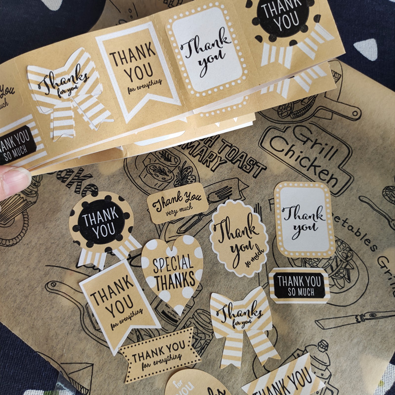 新品 日单硅油纸专用封口贴 烘焙包装可移除贴纸不干胶礼物封口贴