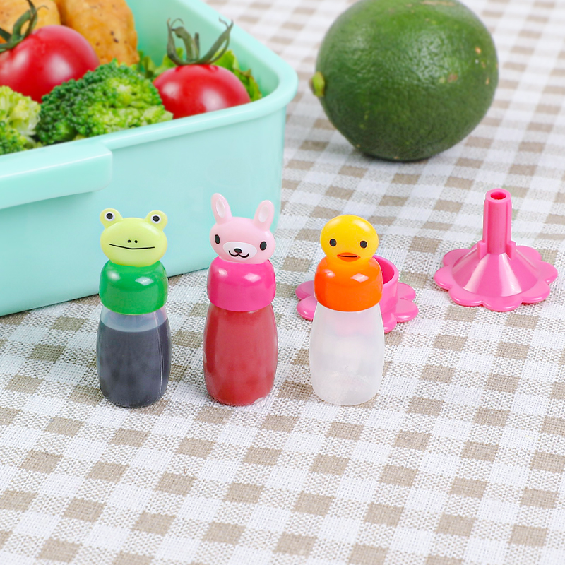 卡通小鸭酱料瓶迷你小号酱汁携带瓶小动物液体便当瓶