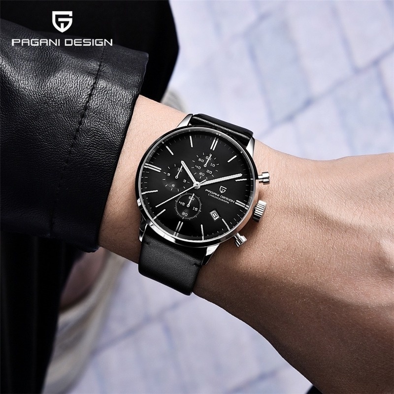 PAGANI 伯佳尼男士石英手表计时码表VK67机芯防水男士手表PD-2720