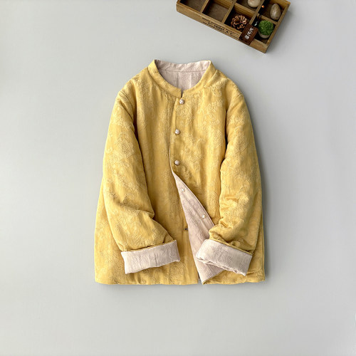 新中式立领盘扣双面穿棉服女款