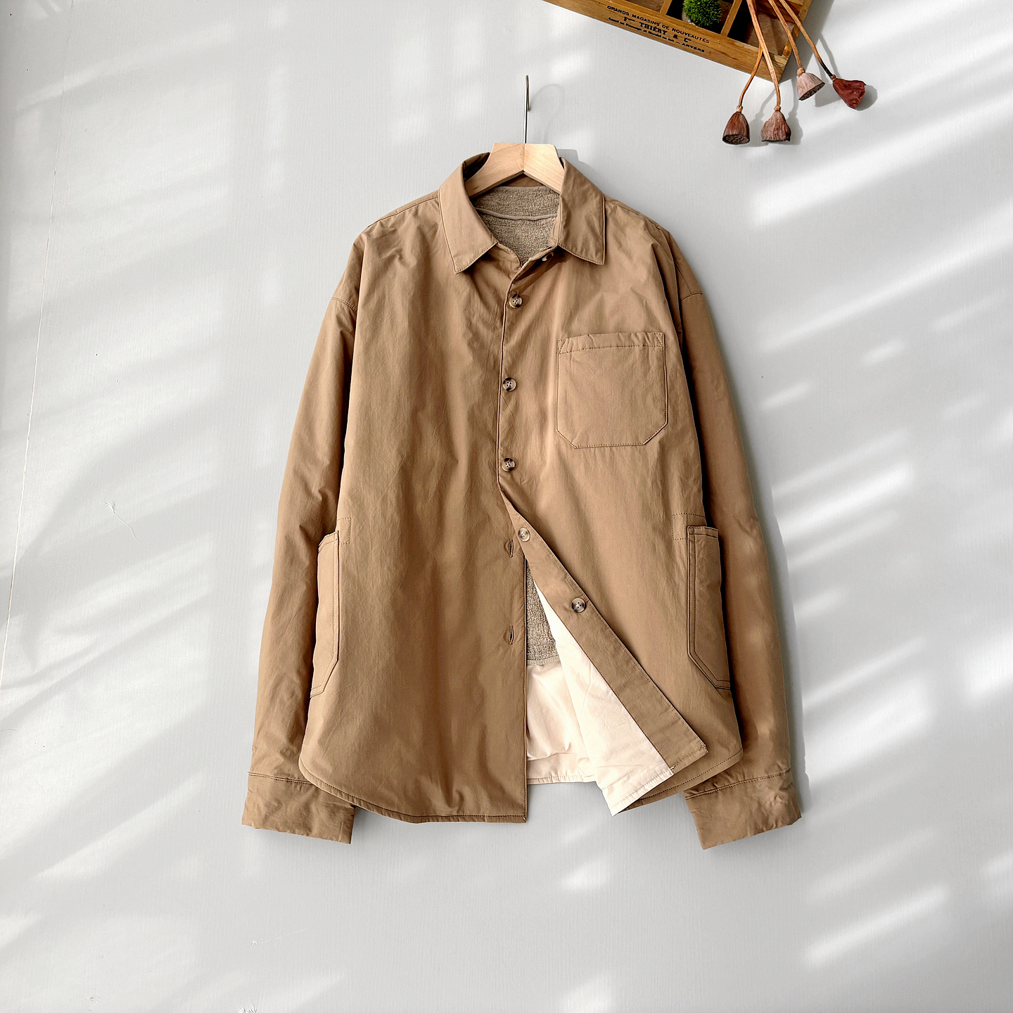 夹棉中长款休闲风棉衣外套