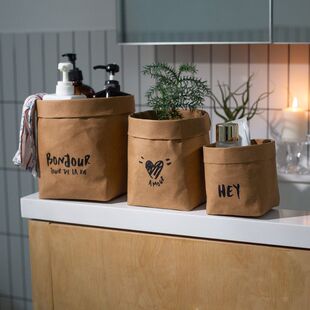 可水洗牛皮纸收纳袋盆栽套橱窗装饰杂物耐用袋ins风环保食品袋